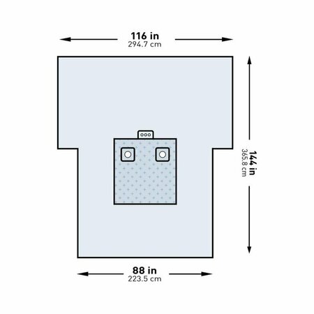 MCKESSON Bilateral Limb Drape, 116 x 88 x 114 Inch 183-I80-09138G-S